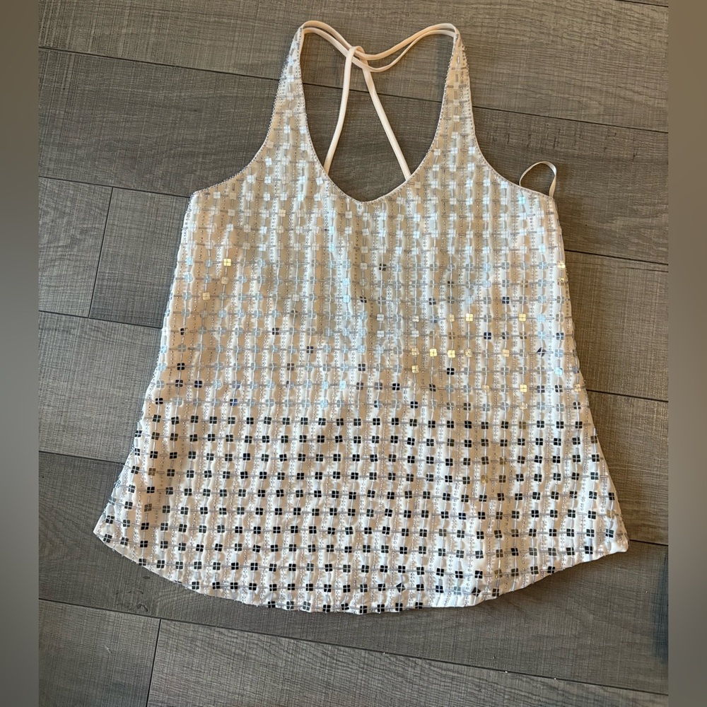 100% Silk hand beaded top